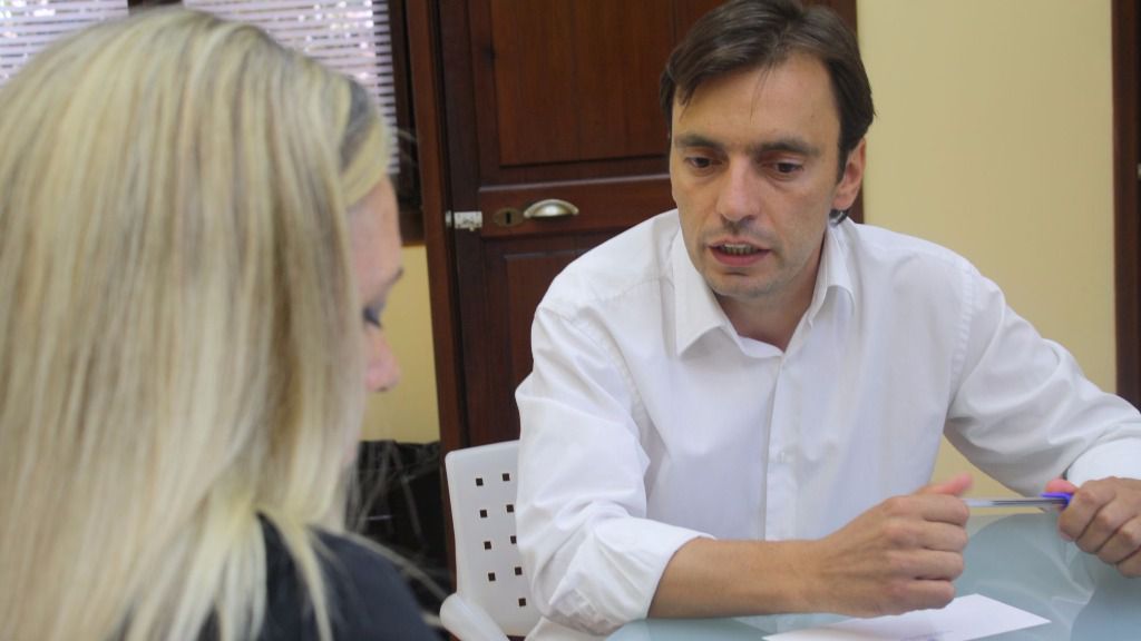 Un momento de la entrevista