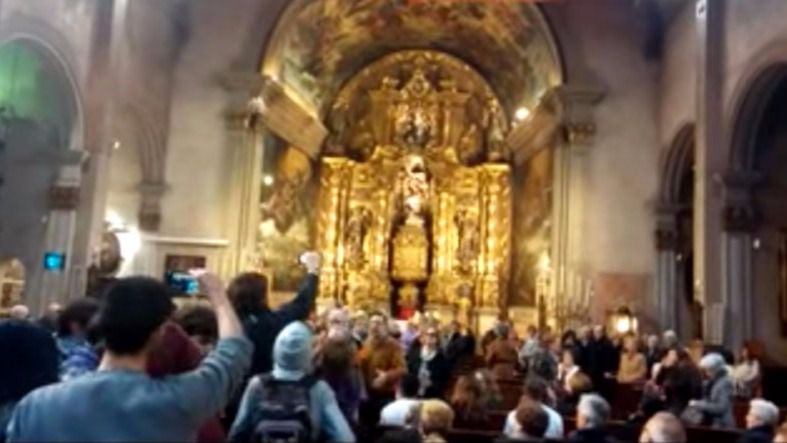 Momento en el que entraron en Sant Miquel
