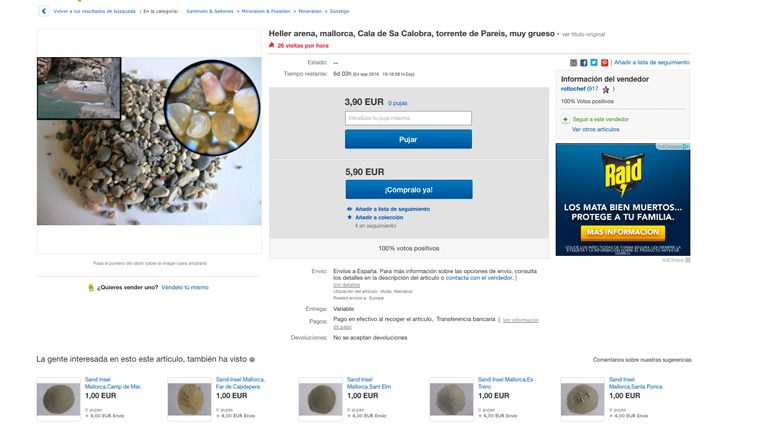 Imagen del anuncio en eBay