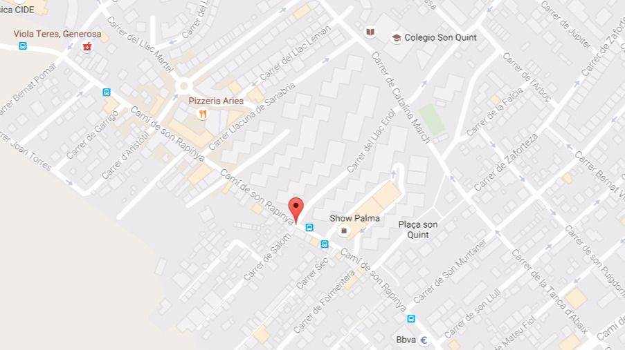 Zona afectada por las incicencias