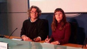 Bachiller y la diputada de Podem, Laura Camargo, en una imagen de archivo