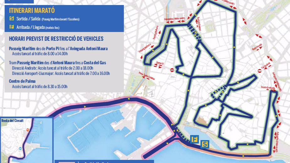 Mapa Maratón Palma
