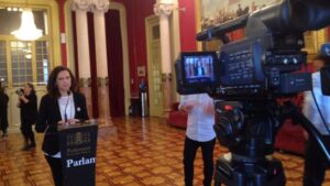 Catalina Cladera, en el Parlament