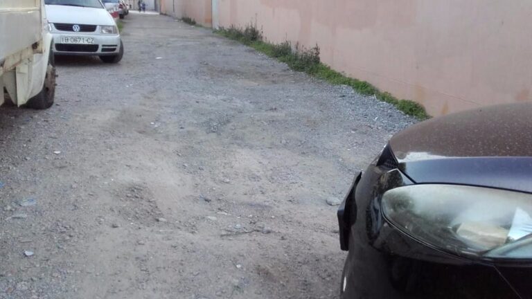 Un lector envía esta foto, de una calle destrozada