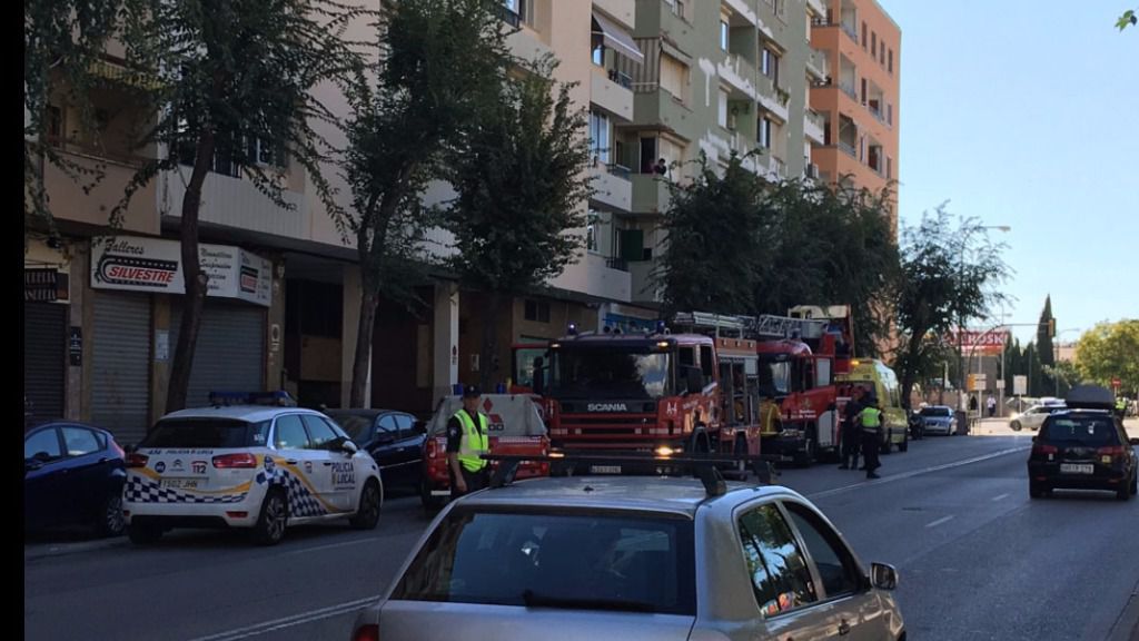 Actuación de los bomberos y la policía