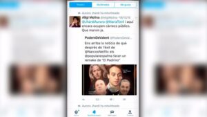 Imagen del tuit de Podem de Valent que retuite&oacute; Molina y Jhardi