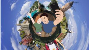 Cartel promocional de la visita