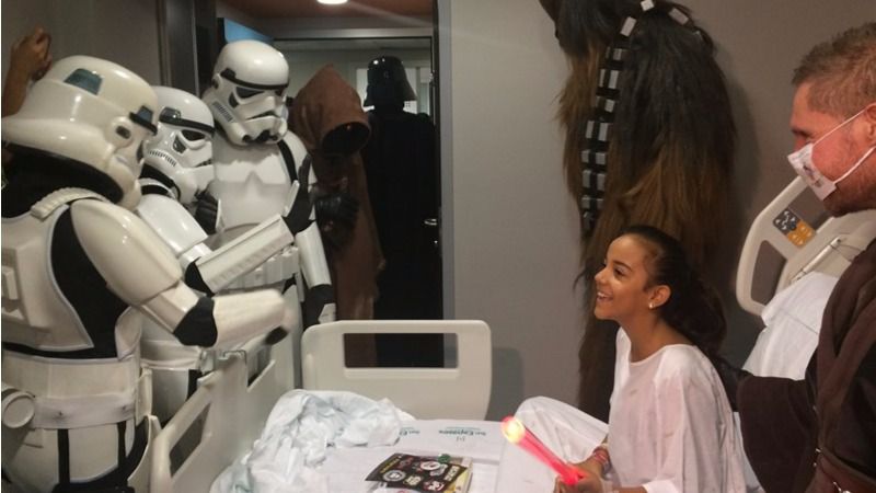 Darth Vader, Chewbacca y los soldados imperiales