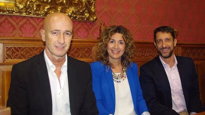 Pastor, Mora y Amengual en una foto de archivo