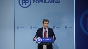 Pablo Casado, tras el Comit&eacute; de Direcci&oacute;n del PP