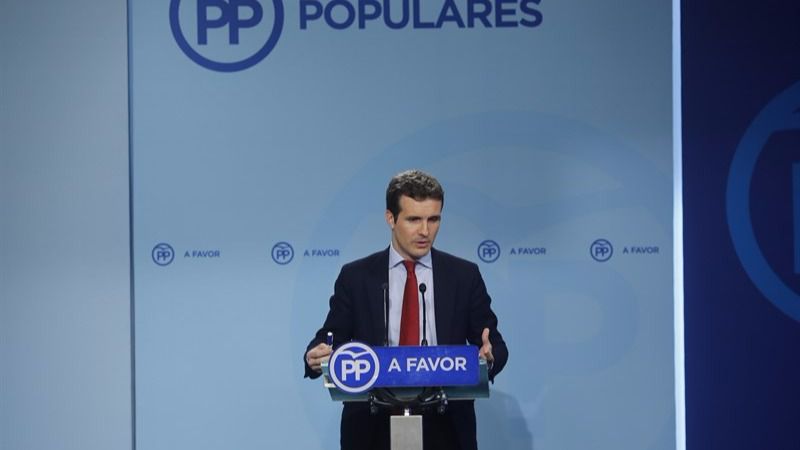 Pablo Casado, tras el Comité de Dirección del PP
