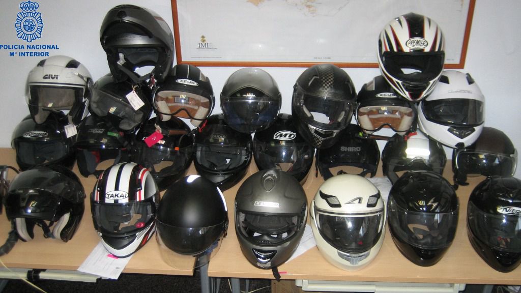 cascos intervenidos Policía