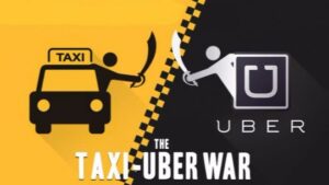 guerra taxi uber