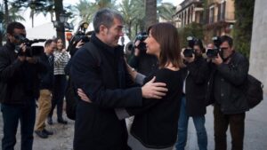 Armengol ha recibido en el Consolat al presidente de Canarias, Fernando Clavijo