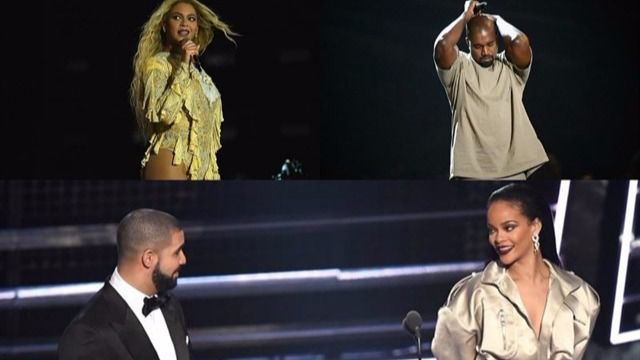 Beyoncé Drake Rihanna Kanye West