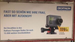 Decathlon Alemania mujeres c&aacute;mara bot&oacute;n