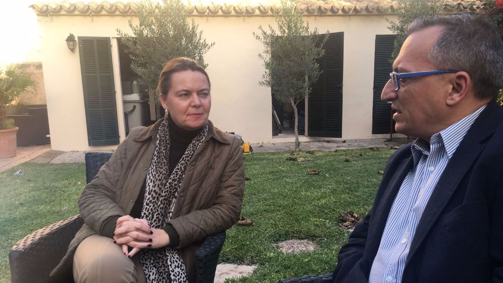 Maria Salom en un instante de la entrevista