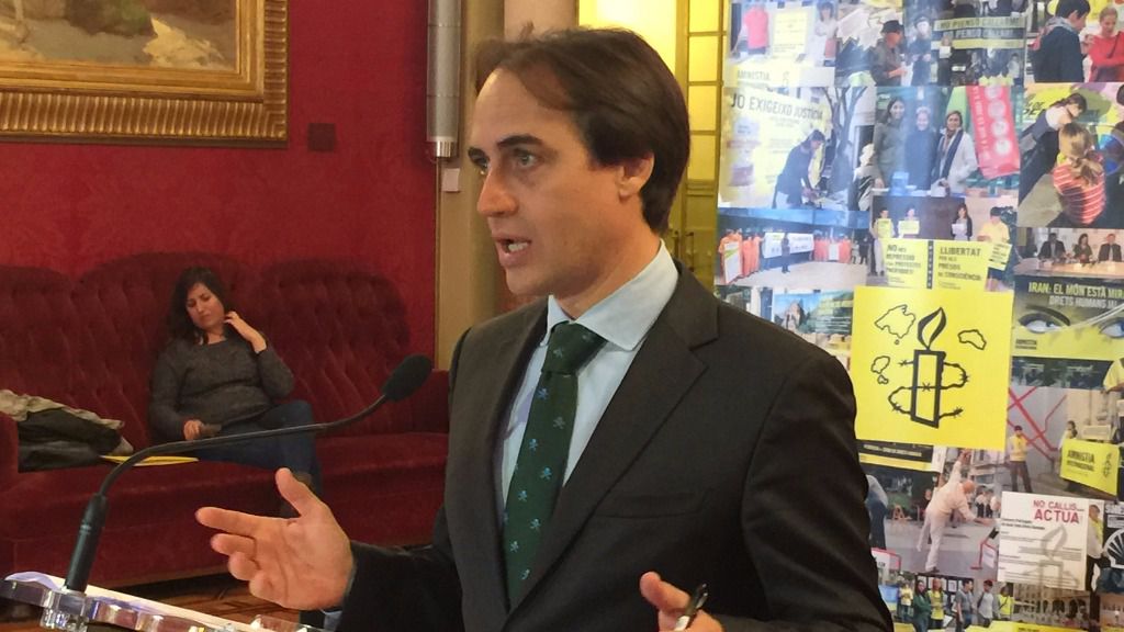 El diputado del PP Álvaro Gijón, en el Parlament