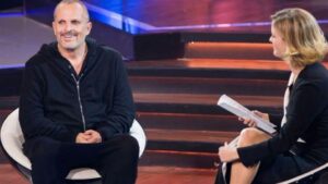 Imagen del momento de la entrevista en el especial de Nochebuena