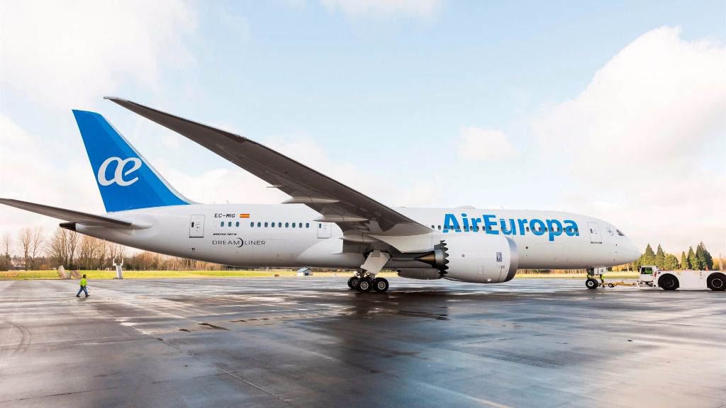 Imagen del nuevo B787 de Air Europa