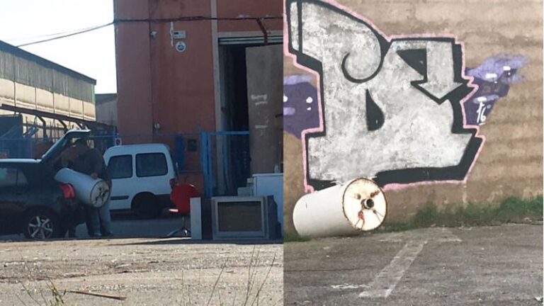 En el Punto Verde, un hombre se queda un acumulador. Horas después, acaba abandonado