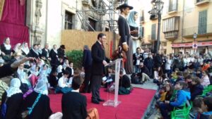 El alcalde durante el acto