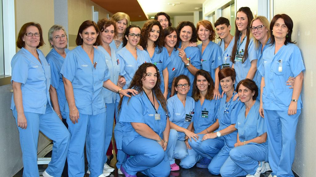 Profesionales de enfermería del hospital de día de adultos