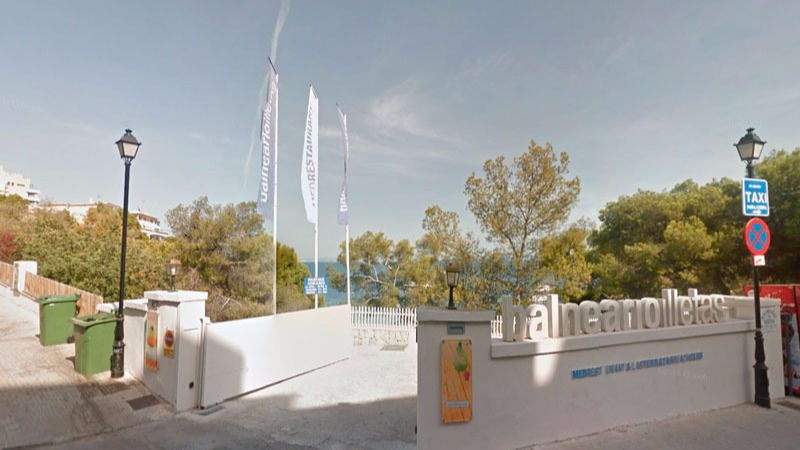 Entrada del local en el que la Guardia Civil los sorprendió