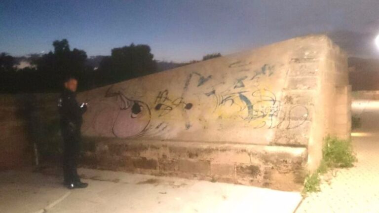 Los graffitis son de grandes dimensiones