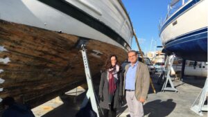 La consellera de Medi Ambient, Sandra Espeja, y el director insular de esta &aacute;rea, Jos&eacute; Manchado