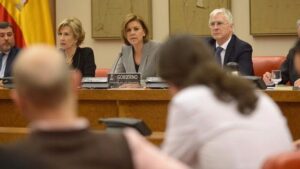 Cospedal durante su comparecencia en la Comisi&oacute;n de Defensa del Congreso