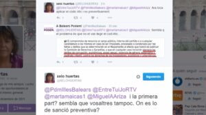 Xelo Huertas y Podem han intercambiado mensajes en Twitter