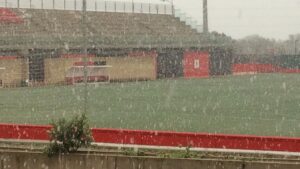 Imagen de la nevada que est&aacute; cayendo sobre Son Bibiloni