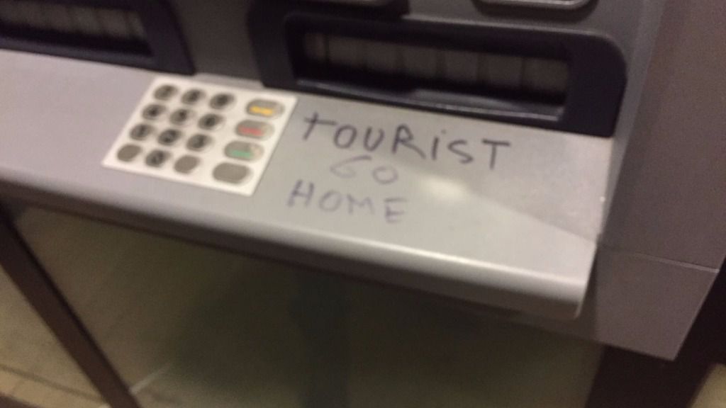 Cajero Tourist Go Home