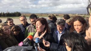 Francina Armengol junto al alcalde de Sa Pobla