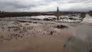 Campo de Sant Jordi totalmente anegado