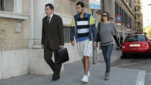 Miguel Arenas Beltr&aacute;n, Valtonyc, el d&iacute;a de su declaraci&oacute;n ante el juez en Palma