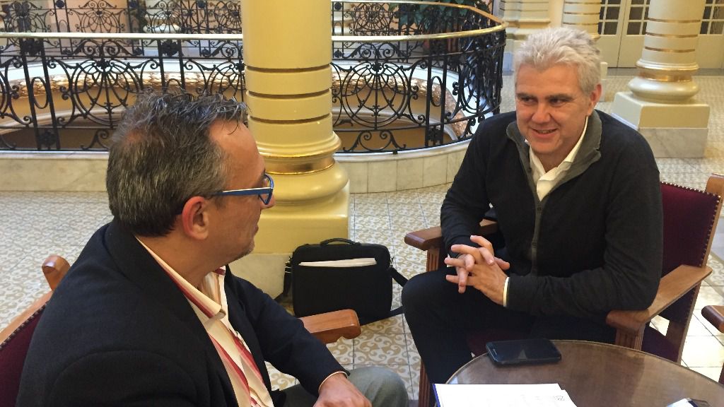 Josep Melià durante la entrevista