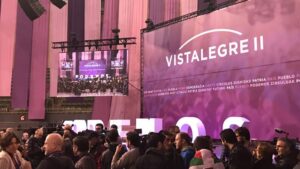 La asamblea de Vistalegre II, poco antes de su comienzo