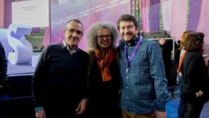 Juan Pedro Yllanes, Margalida Quetglas y Alberto Jarabo en Vistalegre II