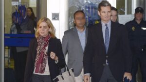 Los exduques de Palma durante el primer d&iacute;a de juicio