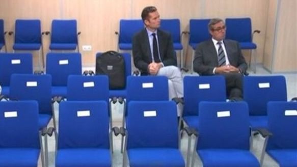 Urdangarin y Torres, durante el juicio del caso Nóos en Palma