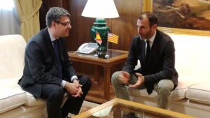 Barcel&oacute; y Nadal durante su encuentro en Madrid