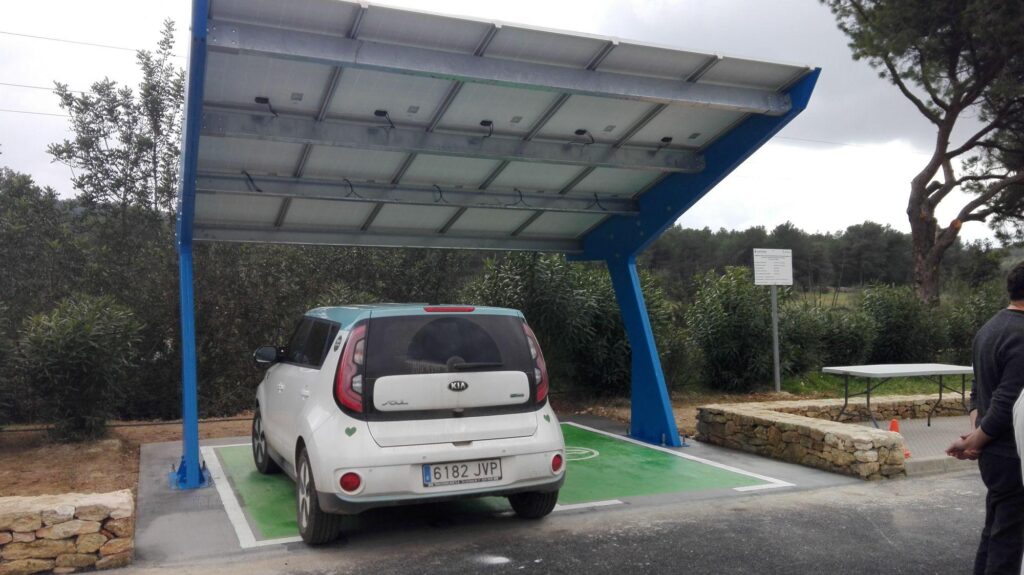 pergola solar sant joan coches electricos
