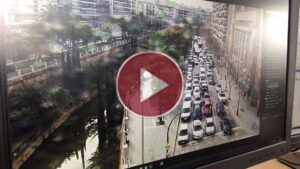 Passeig Mallorca desde la pantalla de la Polic&iacute;a Local