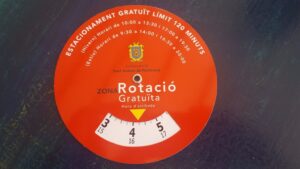 reloj estacionamiento rotatorio