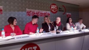 Sof&iacute;a Hernanz junto a Od&oacute;n Elorza, Zaida Cantera y Jordan Thom&agrave;s este s&aacute;bado en Palma