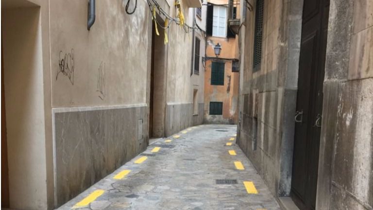 Las marcas fueron pintadas hace cuatro año y ahora se han repasado