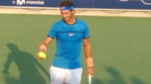 Rafa Nadal en pleno partido