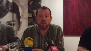 David Abril durante la rueda de prensa de este s&aacute;bado en Eivissa